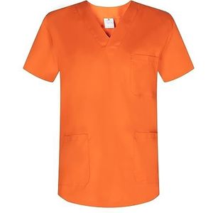 MISEMIYA - Casack, unisex, verpleegsters, uniform, schoonmaak, esthetiek, tandarts, gezondheidszorg - Ref. 817, Oranje