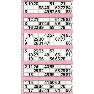 CARTALOTO - 8 notitieboeken met elk 750 Jumbo Bingo tickets - roze, JOJBB1-08, meerkleurig