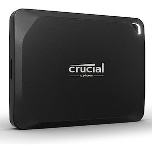 Crucial X10 Pro 1 TB draagbare externe SSD-harde schijf, tot 2100 MB/s lezen en 2000 MB/s schrijven, USB-C 3.2, PC en Mac, water- en stofdicht IP55 - CT1000X10PROSSD902