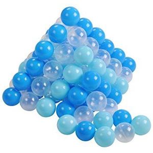 Knorrtoys 56771 ballenset Ø 6 cm - 100 ballen / zacht blauw/wit bal
