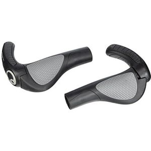 Ergon - GP3 Lock-on fietshandvatten, regular compatibel, voor toer- en MTB-fietsen, klein, zwart/grijs