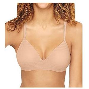 Hanes Ultimate Soft Wire-Free Ultimate Soft Wireless Bra Dhhu03 Dames T-Shirt Nude Micro Dot, 100C, Nude Micro Dot