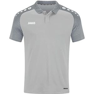 JAKO Performance Poloshirt voor heren, lichtgrijs/steengrijs