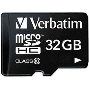 Verbatim 32 GB premium microSDHC geheugenkaart met adapter - voor full-HD-video-opnames - waterdicht en schokbestendig - SD-geheugenkaart voor camera smartphone tablet