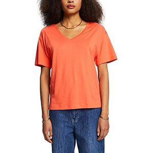 ESPRIT 043ee1k325 T-shirt voor dames, Oranje Koraal