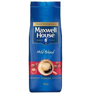 Maxwell House Mild Blend, 500 g oplosbare instantkoffie, zachte koffiesmaak, ideaal om te verkopen, spuitgedroogd