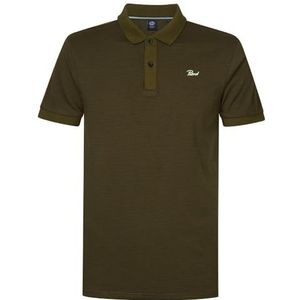 Petrol Industries Poloshirt met korte mouwen voor heren, gebreid, Donkergroen (Dark Moss)