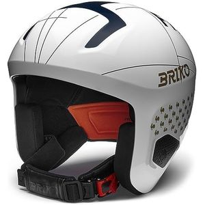 Briko, HELMET Unisex Jeugd SHINY WHITE-TANGAROA BLAUE-GOLD, XS