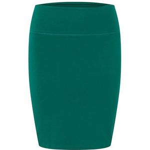 KAFFE Women's Pencil Skirt Above Knee Length Slim Fit Elastic Waist Jersey Femme, Aventurine, L