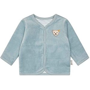 Steiff GOTS Veste réversible unisexe pour bébé, Bleu céleste, 50
