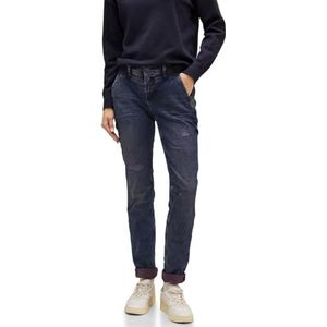Street One A376850 Jeans voor dames, casual fit, Overgeverfd indigo lila