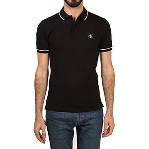 Calvin Klein Tipping Slim Poloshirt voor heren, Ck Black, Eén maat, Ck Black