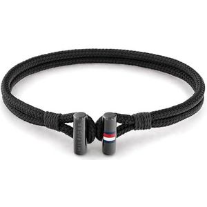 Tommy Hilfiger - Armband - Zwart - Nylon - Roestvrijstaal