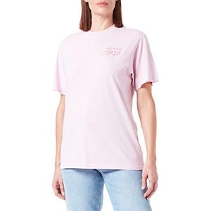 HUGO Dames-T-shirt, vintage, lichtroze/pastelroze 682, L, lichtroze/pastelkleuren 682