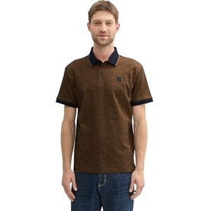 TOM TAILOR Polo pour homme, 36182 - Orange Navy Grindle, L