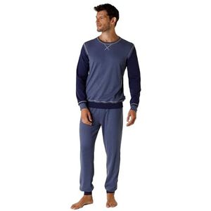 LVB Lungo Girocollo In Interlock Pijamaset voor heren (1 stuk), Blauw