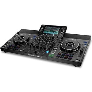 Denon DJ SC LIVE 4 - Standalone DJ-controller, vierkanaals mixer, Amazon Music, WLAN, luidsprekers, compatibel met Serato DJ en Virtual DJ