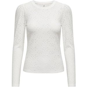 ONLY Onlsmilla L/S damestop met ronde hals en lange mouwen, Cloud Danser