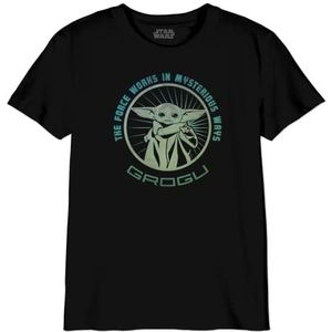 Star Wars Boswmants074 T-shirt voor jongens (1 stuk), zwart.