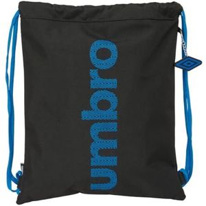 Umbro Jet Black - Grand sac à dos plat, idéal pour les enfants de différents âges, confortable et polyvalent, qualité et résistance, 35 x 40 cm, Noir, M, Décontracté