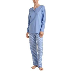 CALIDA Shell Nights Pijama-set voor dames, Hydrangea blauw