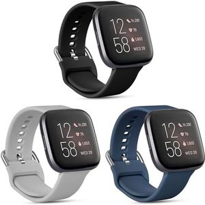 AXFEE Verstelbare siliconen reserveband compatibel met Fitbit Versa 2 / Fitbit Versa Lite (horloge niet inbegrepen)