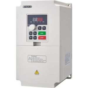 VEVOR Inverseur de fréquence Variateur de fréquence 4 kW 18 A Entrée monophasée ou triphasée de 50/60 Hz à sortie triphasée de 0-2000 Hz VFD pour contrôle de vitesse du moteur de la broche CNC