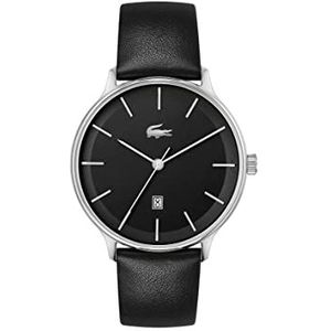 Lacoste Multifunctioneel analoog kwartshorloge voor heren met armband gemaakt van appelschil zwart - 2011199, zwart., Riem