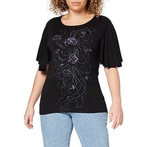 Spiral Direct Zwart vleermuisshirt voor dames, zwart.