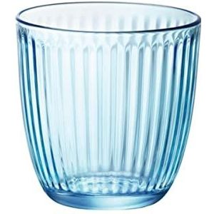 Bormioli Rocco Drinkglazen - 6x - Blauw - Tumbler Glas - 290 ml