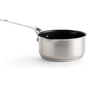 KitchenAid 16 cm/1,5 liter PFAS-vrije keramische braadpan met antiaanbaklaag, ovenbestendig, inductie, zilver
