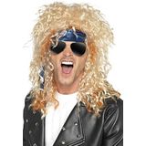 Smiffys Rocker Set Heavy Metal Blond met pruik, bril en bandana