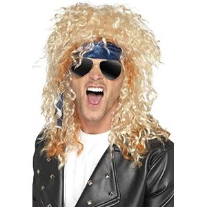 Smiffys Rocker Set Heavy Metal Blond met pruik, bril en bandana