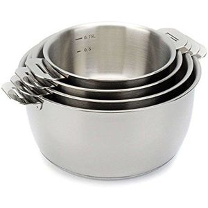 Beka line 13606984 Select 4-delige pannenset roestvrij staal 14/20 cm zonder handvat