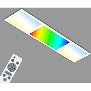 Briloner - RGB multiled-plafondlamp, CCT, afzonderlijke panelen, ultra plat, dimbaar, kleurverandering, afstandsbediening, nachtlampje, 795 x 245 x 60 mm (l x b x h)