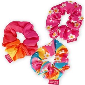 Legami - 3 stuks Scrunchies Hair We Are haarelastiekjes, haarelastiekjes met satijnen effect, schoonheid, kapsel, Daisy thema