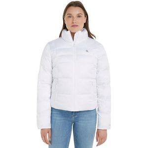 Calvin Klein Jeans Korte getailleerde jas Gewatteerde damesjassen, Helder Wit