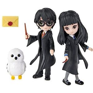 Harry Potter Magical Mini Harry & Cho Wizarding World Vriendschapsset met 2 figuren, beweegbare poppen, Harry en Cho, 8 cm, met accessoires, 6061832 speelgoed voor kinderen vanaf 5 jaar