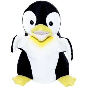 Heinrich Bauer - 11837 - pluche pinguïn handpop - zwart/wit/geel