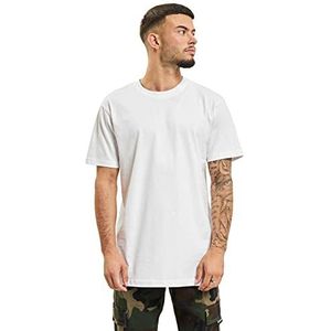 Urban Classics Heren T-shirt Basic Tee korte mouwen effen met ronde hals, Wit, 3XL