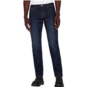 Armani Exchange 5 Pocket Slim Denim Jeans voor heren, Indigo blauw