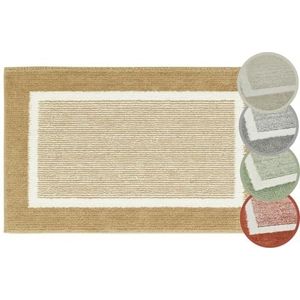 andiamo Maui Badmat, antislip, zacht, wollig, badmat, antislip, wasbaar, 60 x 100 cm, taupe