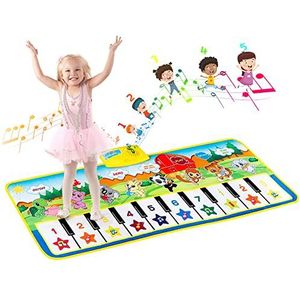 Extsud Pianomat, muziek-/dansmat, voor kinderen, met 8 dierengeluiden of muziekinstrumenten