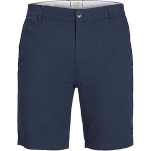 Jack & Jones Jpstdave Jjlinen-Shorts AKM PS Chino heren, marineblauw/detail: effen, 36-38/27 W, Marineblauw/detail: effen kleur