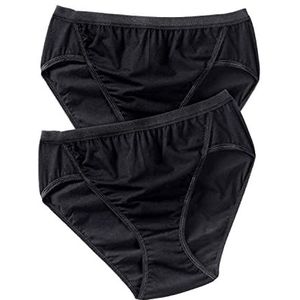 Ulla Popken Jazz-Pant 2-pack boxershorts, zwart (zwart 10), 48 (maat fabrikant: 46+) dames, zwart.