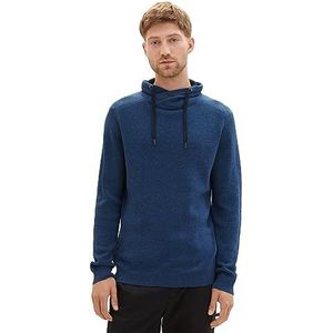 TOM TAILOR 1038235 Sweatshirt voor heren, 32746 - Blue Navy Twotone Grindle