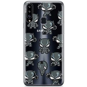 ERT GROUP Samsung A20S hoesje origineel & officieel gelicentieerd Marvel Black Panther 016 motief - precies op maat gesneden voor de vorm van de mobiele telefoon - gedeeltelijk transparant