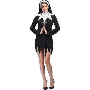 Boland 79213 Big nonnenkostuum voor volwassenen, maat M, carnavalskostuum voor dames, horrorkostuum voor Halloween of carnaval