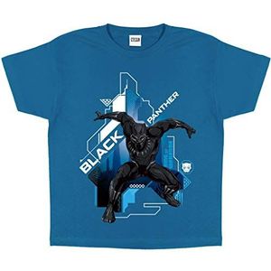 Marvel Black Panther Crouch T-shirt voor meisjes, 4-11 jaar, azuurblauw, 10-11 jaar, Blauwe Azure