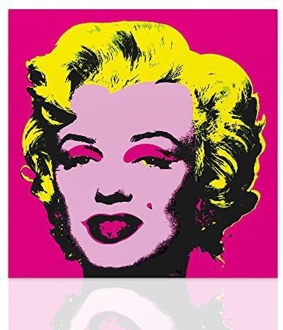 Declea Marilyn Monroe - Moderne popart-afbeelding - roze - handgemaakte houten lijst - klaar om op te hangen - woondecoratie - canvas print